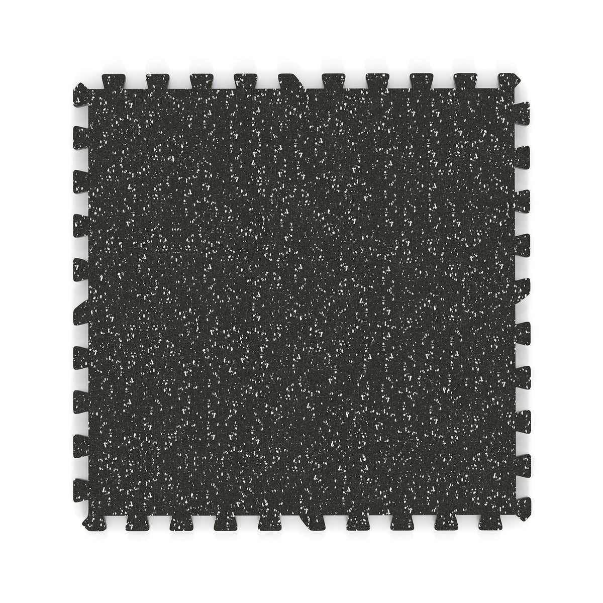 0.79 inch Thick Rubber Top Exercise Mat 48 Sq Ft with Boarders-Black