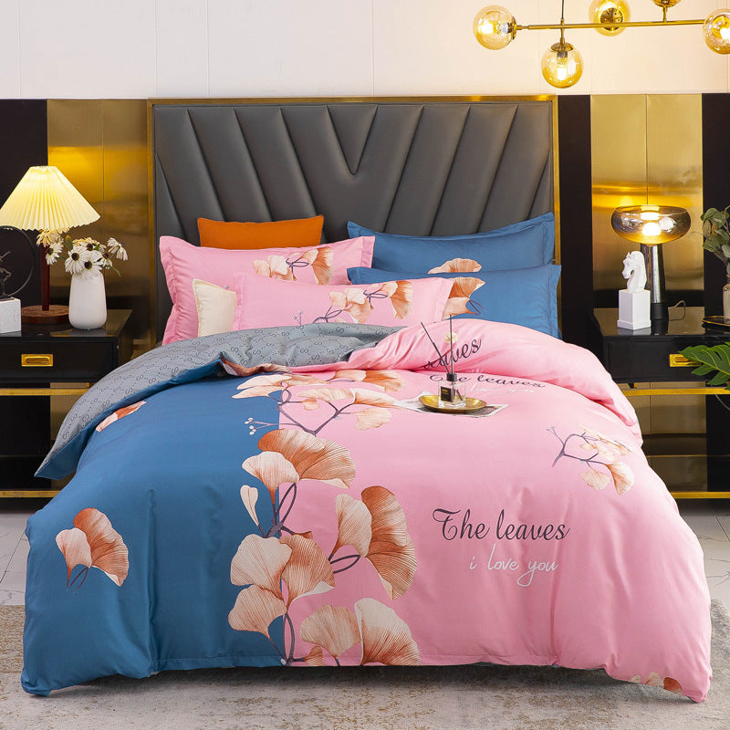 Brushed Floral Winter Bedding Set