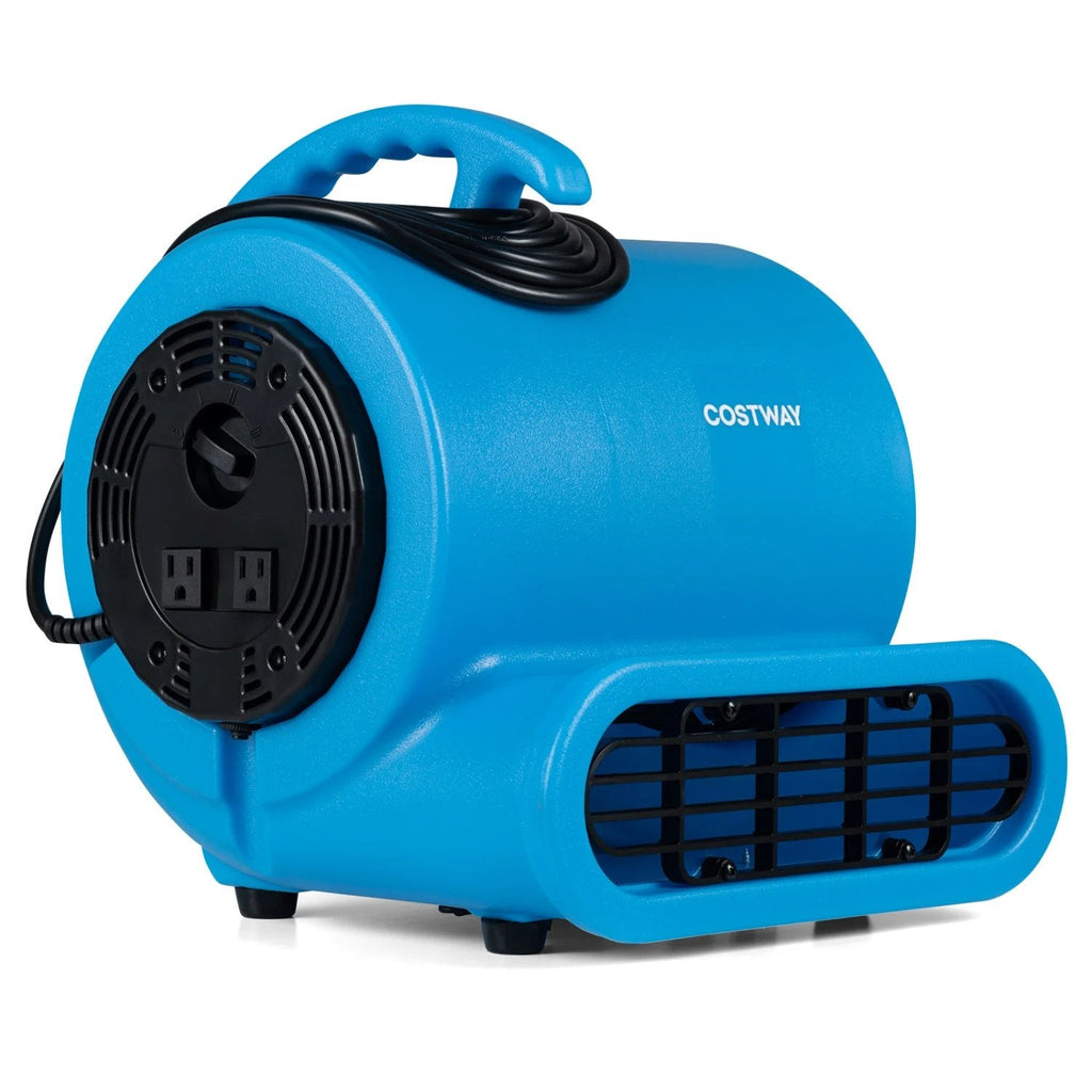 1/2 HP Air Mover 3-Speed 2800 CFM Commercial Blower Fan-Blue