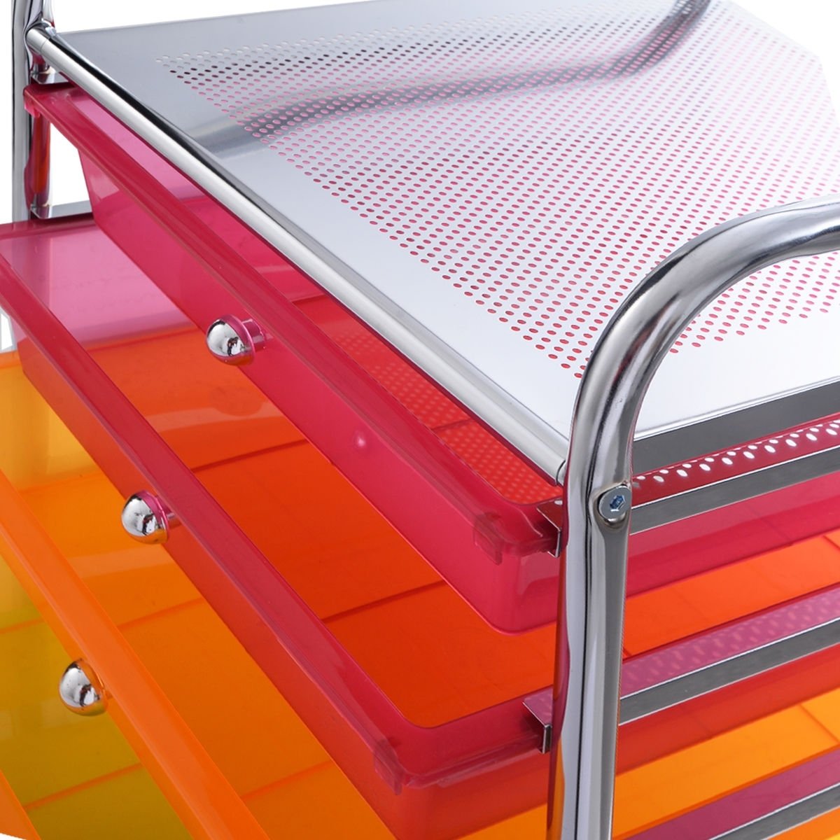 10 Drawer Rolling Storage Cart Organizer-Color