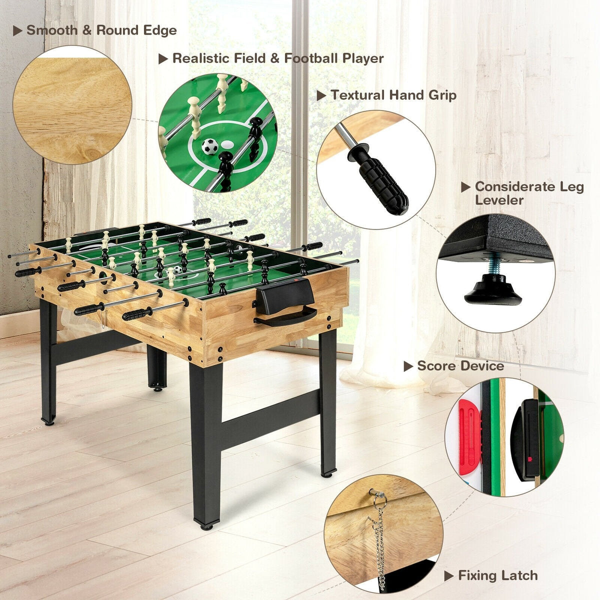 10-in-1 Multi Combo Game Table Set for Home
