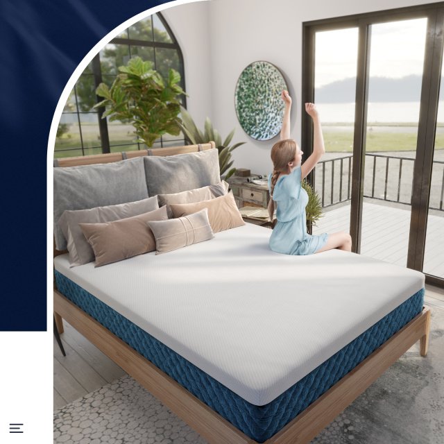 10 Inch Mattress with Jacquard Fabric Cover in a Box-Queen Size