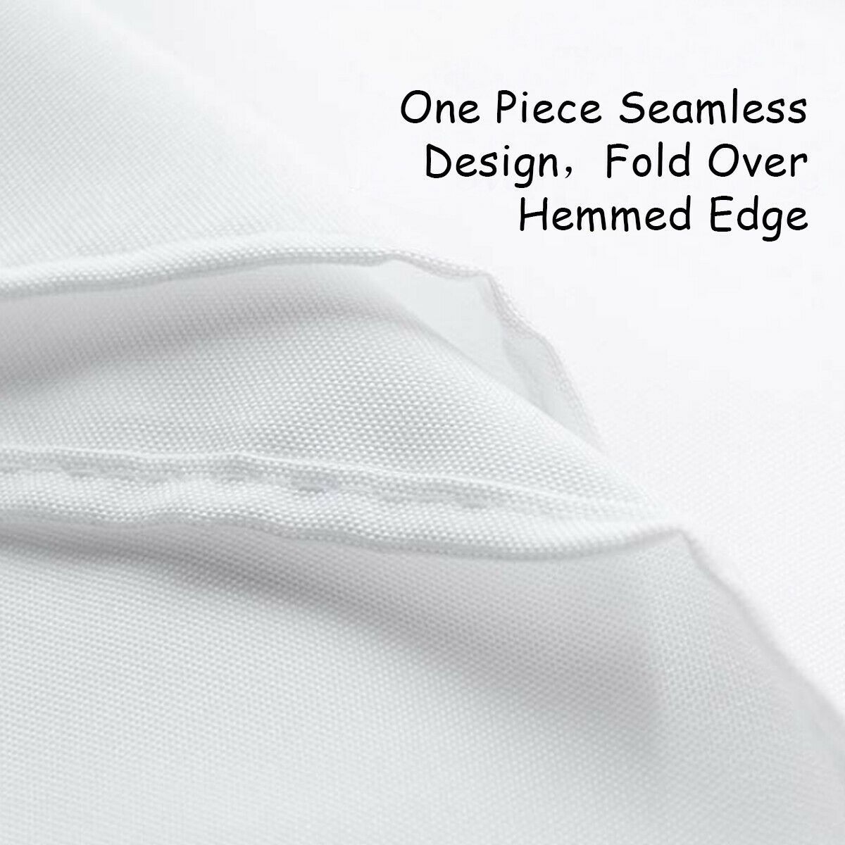 10 Pieces 90 Inch Home Restaurant Polyester Round Tablecloth-White