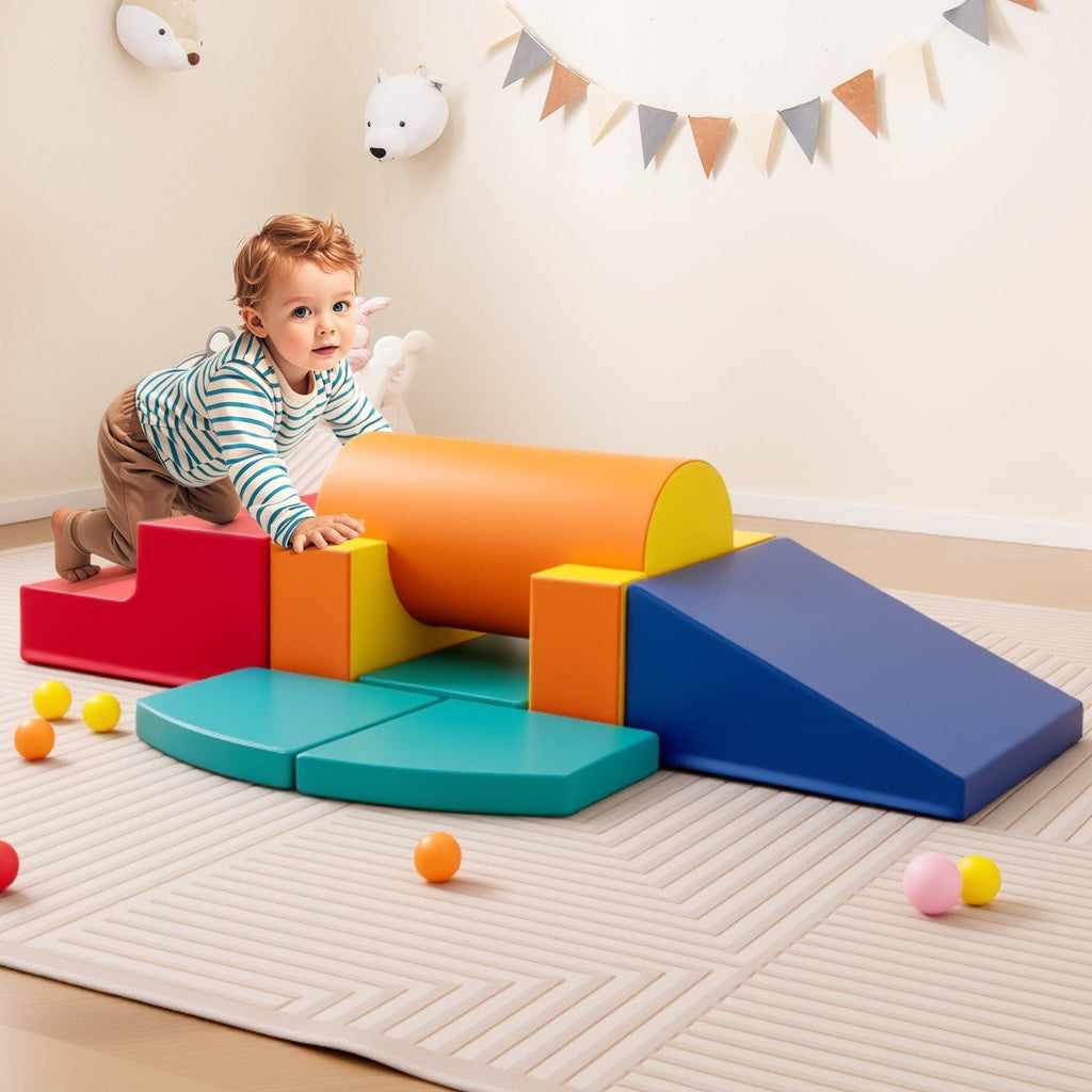 10-Piece Foam Climbing Toys for Toddlers-Multicolor