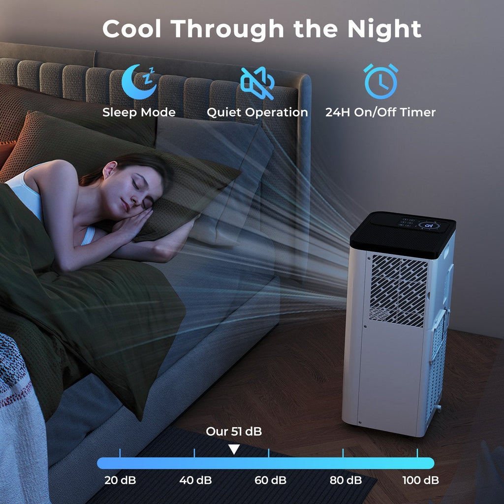 10000 BTU Portable Air Conditioner, 3 in 1 Floor AC Unit with Fan and Dehumidifier, 450 sq ft