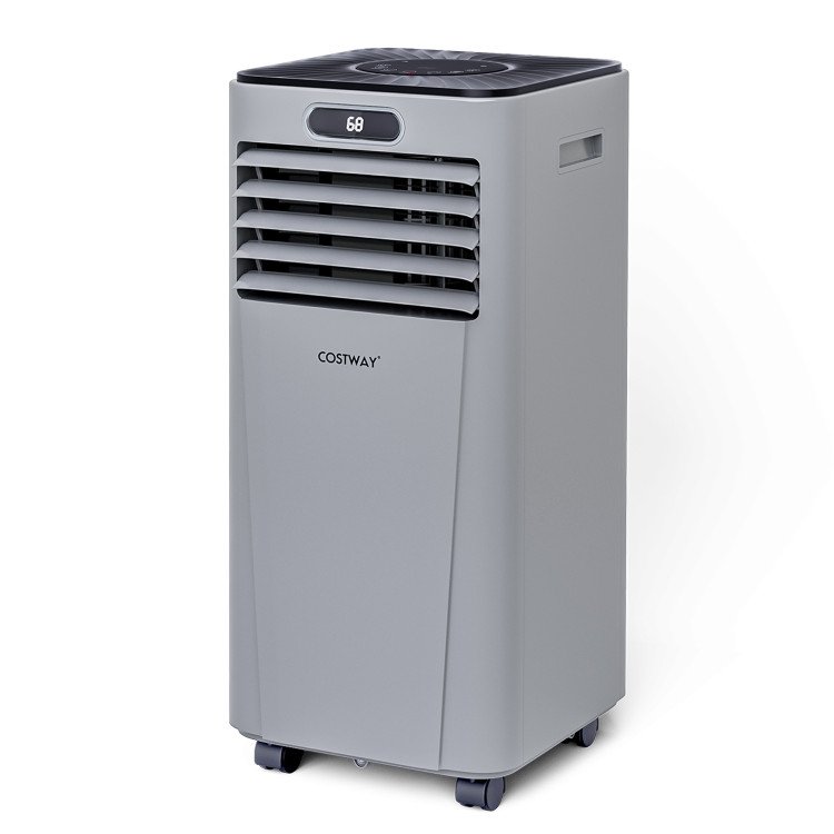 10000 BTU Portable Air Conditioner with Remote Control, Gray, Cools up to 350 sq ft