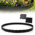 10.5 FT 70 PCS Garden Edging Borders No Dig Interlocking Design for Flower Beds-Black