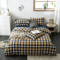 100% Cotton Geometric Bedding Set – Quilted Reactive Print Sheet & Duvet Cover Set