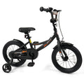 14 Inch Kids Bike with Removable Training Wheels and Adjustable Seat, Black