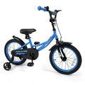 16 Inch Kids Bike with Removable Training Wheels and Adjustable Seat, Blue