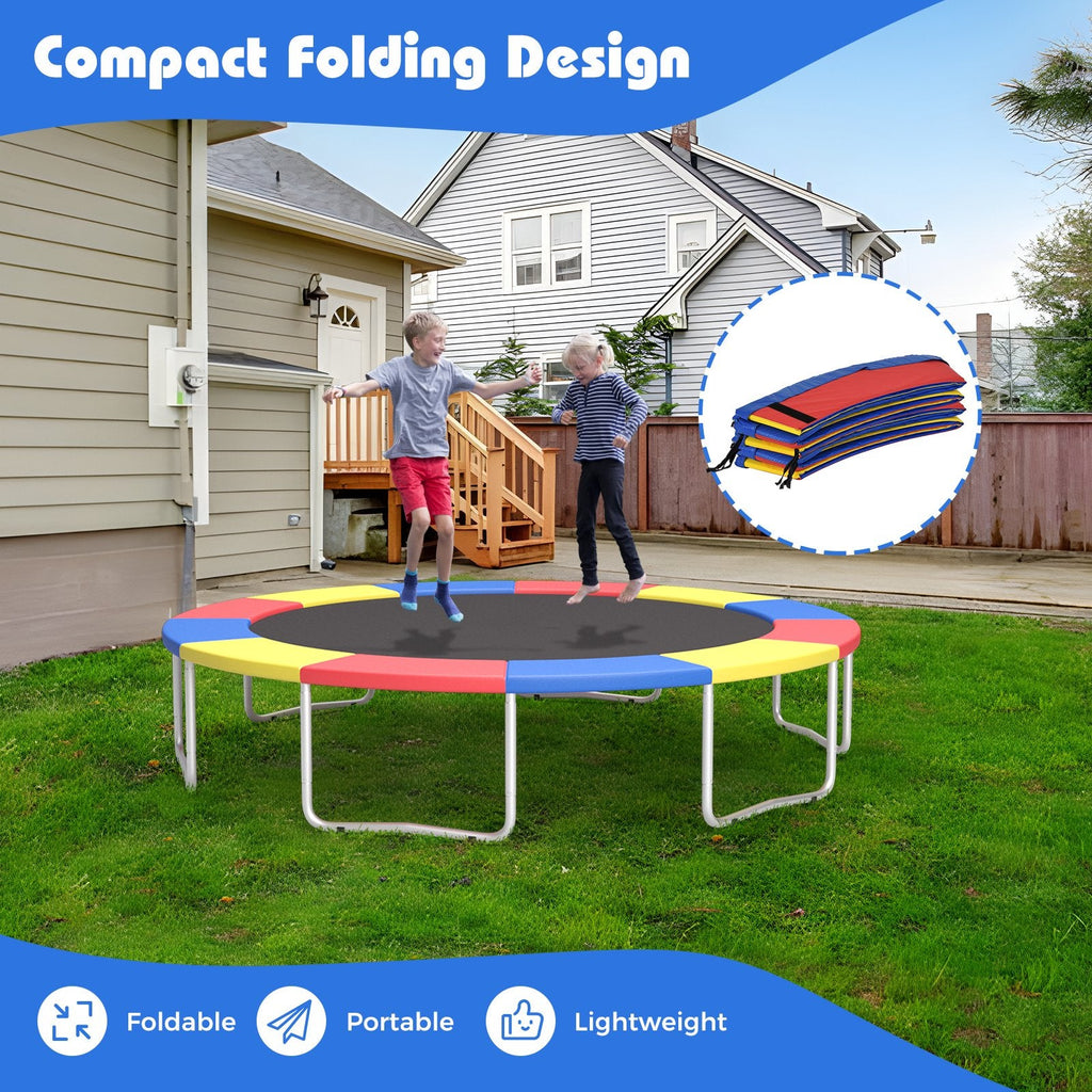 12 Feet Trampoline Pad Replacement Safety Pad with Fixing Straps (Multicolor)