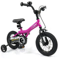 12 Inch Kids Bike with Bell and Removable Training Wheels, Pink