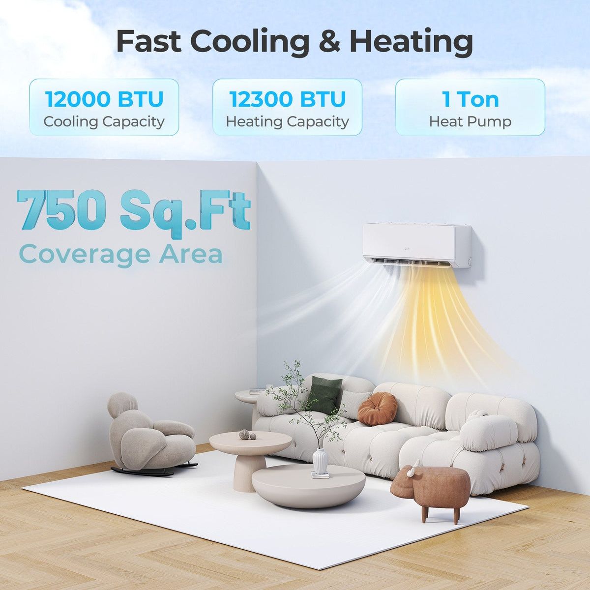 SEERXtreme Series ENERGY STAR Certified 12000 BTU 24 SEER2 115V Mini Split Heat Pump Heating at -25℃