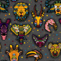 Paintbrush Studio UBUNTU 120-99793 Dark Grey Animal Heads