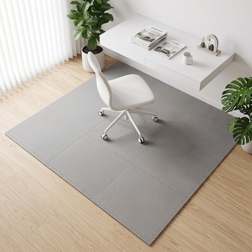 12 Pack Non-Slip Protective Interlocking EVA Foam Floor Tiles-Gray