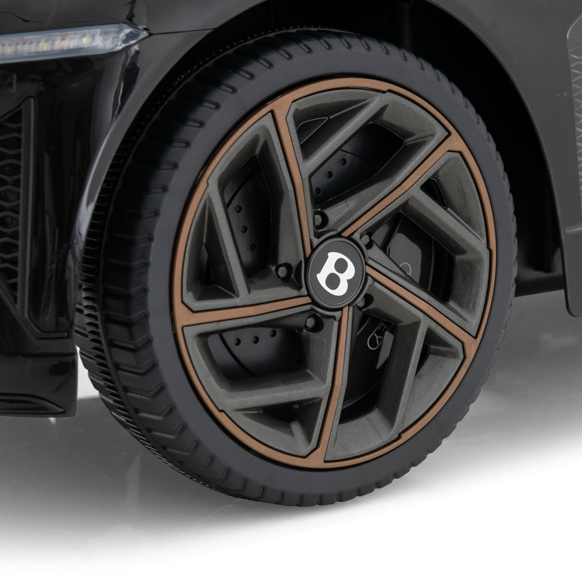 12V Licensed Bentley Bacalar Kids Ride On Racer with 5 Speed Settings, Gas Rod Doors and Spring Suspension, 66 lb, Black