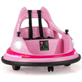 12V Kids Ride On Bumper Car with Carry Handle in the Backrest, 5 Point Belt, 360 Spin and Parent Remote, 66 lb, Pink