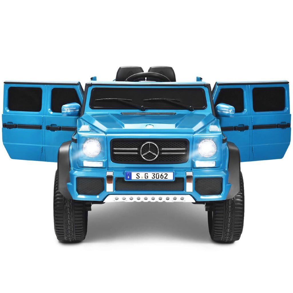 12V Licensed Mercedes-Benz Maybach Kids Ride On Car with Handle, Step, 2.4G Remote and USB, 66 lb, Navy