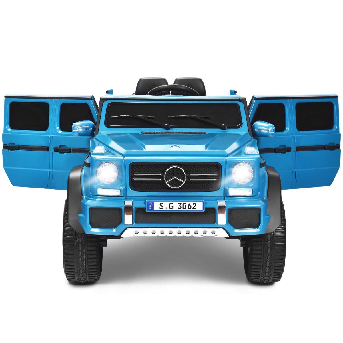 12V Licensed Mercedes-Benz Maybach Kids Ride On Car with Handle, Step, 2.4G Remote and USB, 66 lb, Navy
