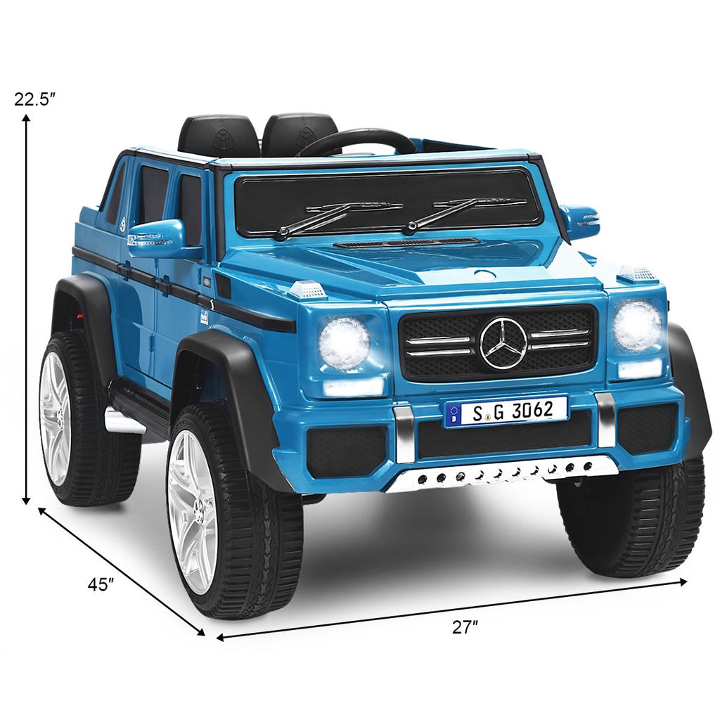 12V Licensed Mercedes-Benz Maybach Kids Ride On Car with Handle, Step, 2.4G Remote and USB, 66 lb, Navy