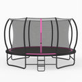 14 FT Outdoor Recreational Trampoline with 4 Stabilizer Bars for Backyard-Pink