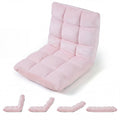 14-Position Adjustable Cushioned Floor Chair-Light Pink