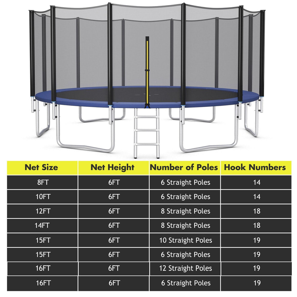 15/16 Feet Trampoline Replacement Safety Net-16 ft