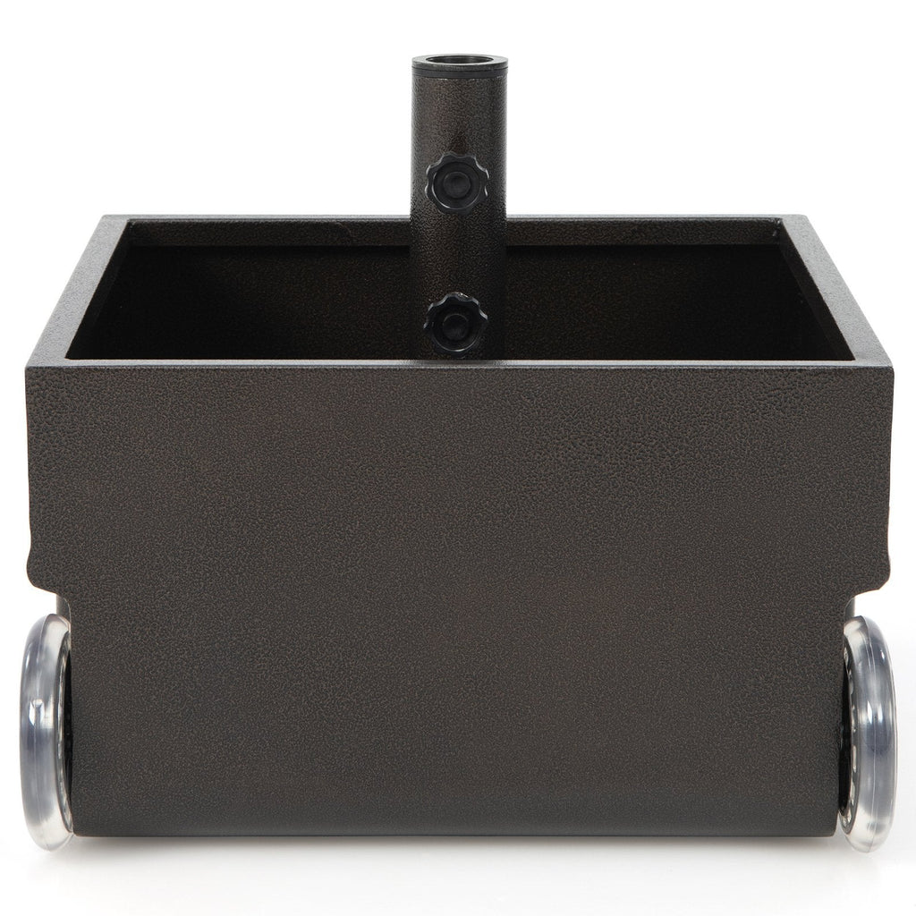 150 Pounds Patio Umbrella Base Stand Wheels Planter Outdoor-Black