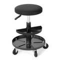 16.5 inches-22 inches Adjustable Height Seat Rolling Mechanic Stool with Wheels-Black