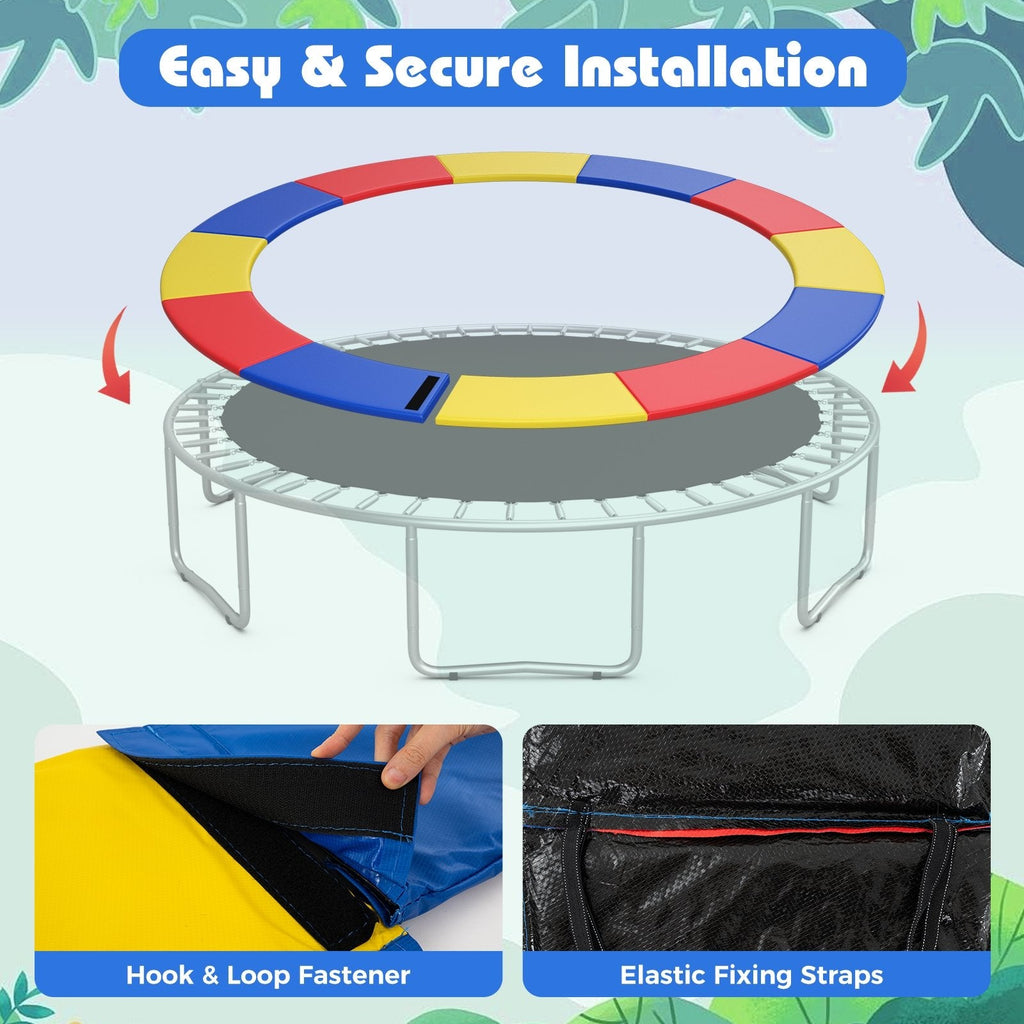 16 Feet Trampoline Pad Replacement Safety Pad with Fixing Straps (Multicolor)