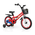 16 Inch Kids Bike with Removable Training Wheels and Reflectors, Red