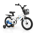 16 Inch Kids Bike with Removable Training Wheels and Reflectors, White