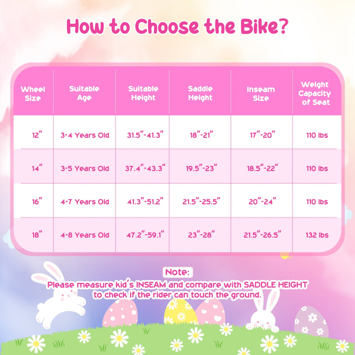 16 Inch Girls Bike with Front Bag, Streamers and Training Wheels, Pink