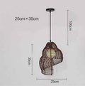 Snail Rattan Pendant Light, Creative Art Southeast Asia Vintage Pendant Lamp Reading Room Wicker Light