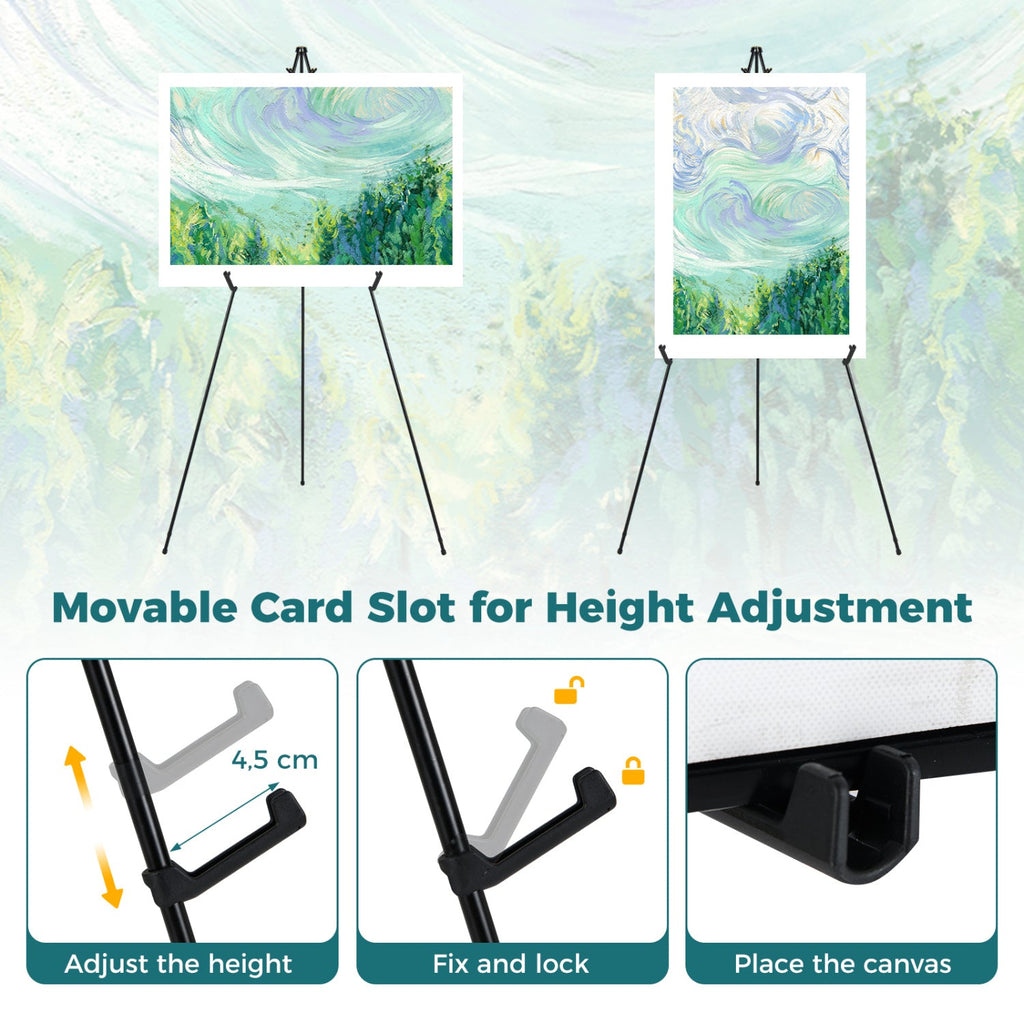 166 CM Metal Easel Stand Set 6-Pack-Black