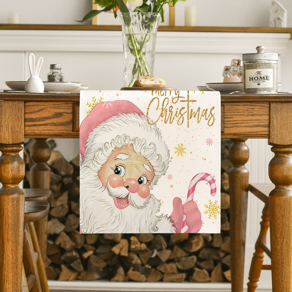 Christmas Table Runner - Snowflake & Tree Holiday Table Decoration
