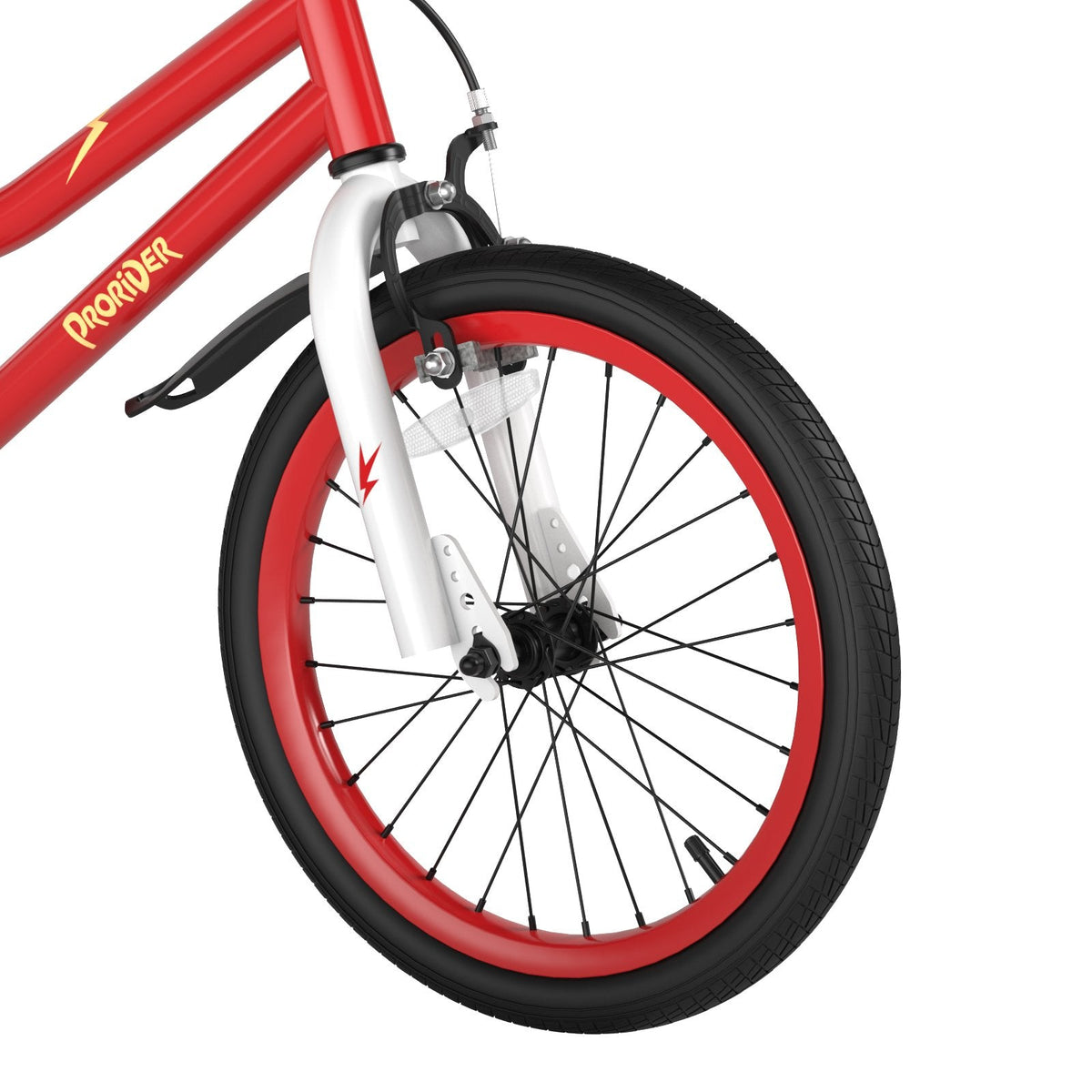 18 Inch Kids Bike with Removable Training Wheels, Red