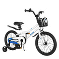 18 Inch Kids Bike with Removable Training Wheels, White