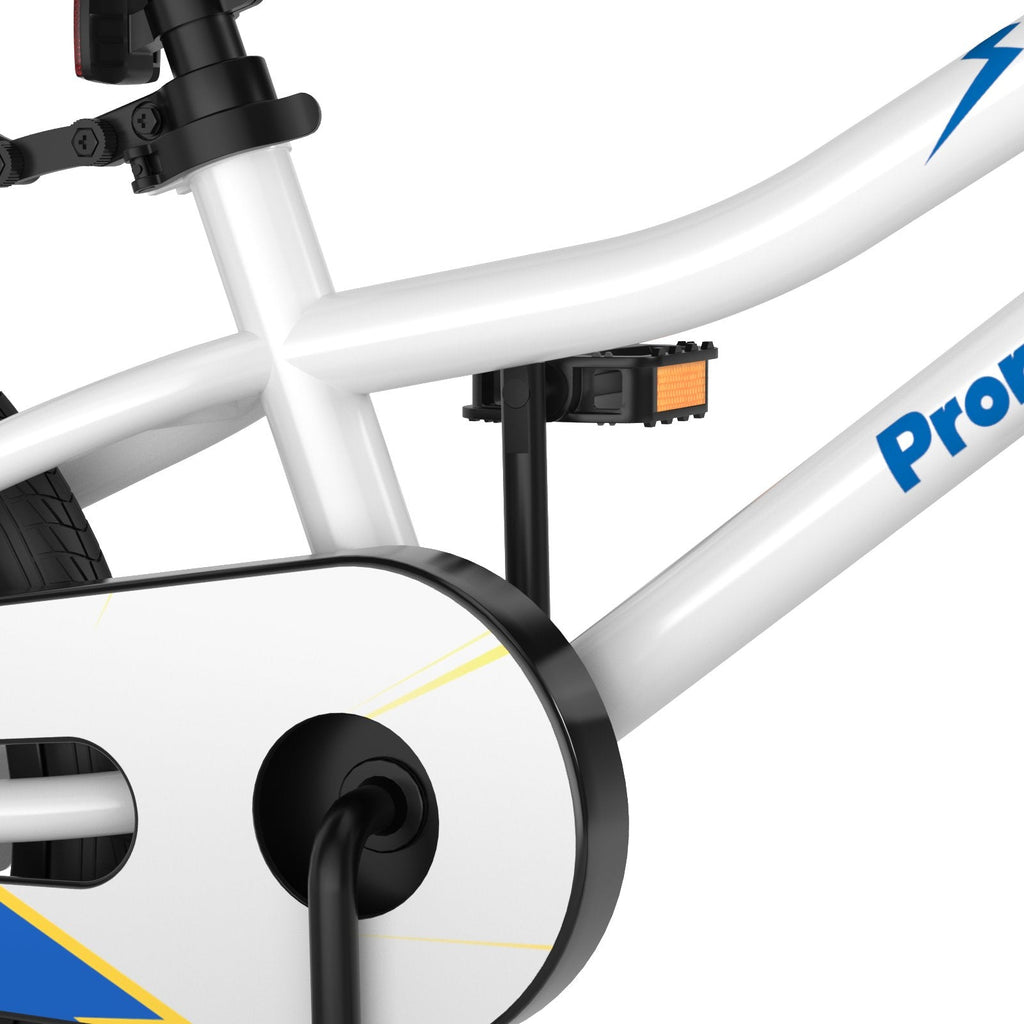 18 Inch Kids Bike with Removable Training Wheels, White