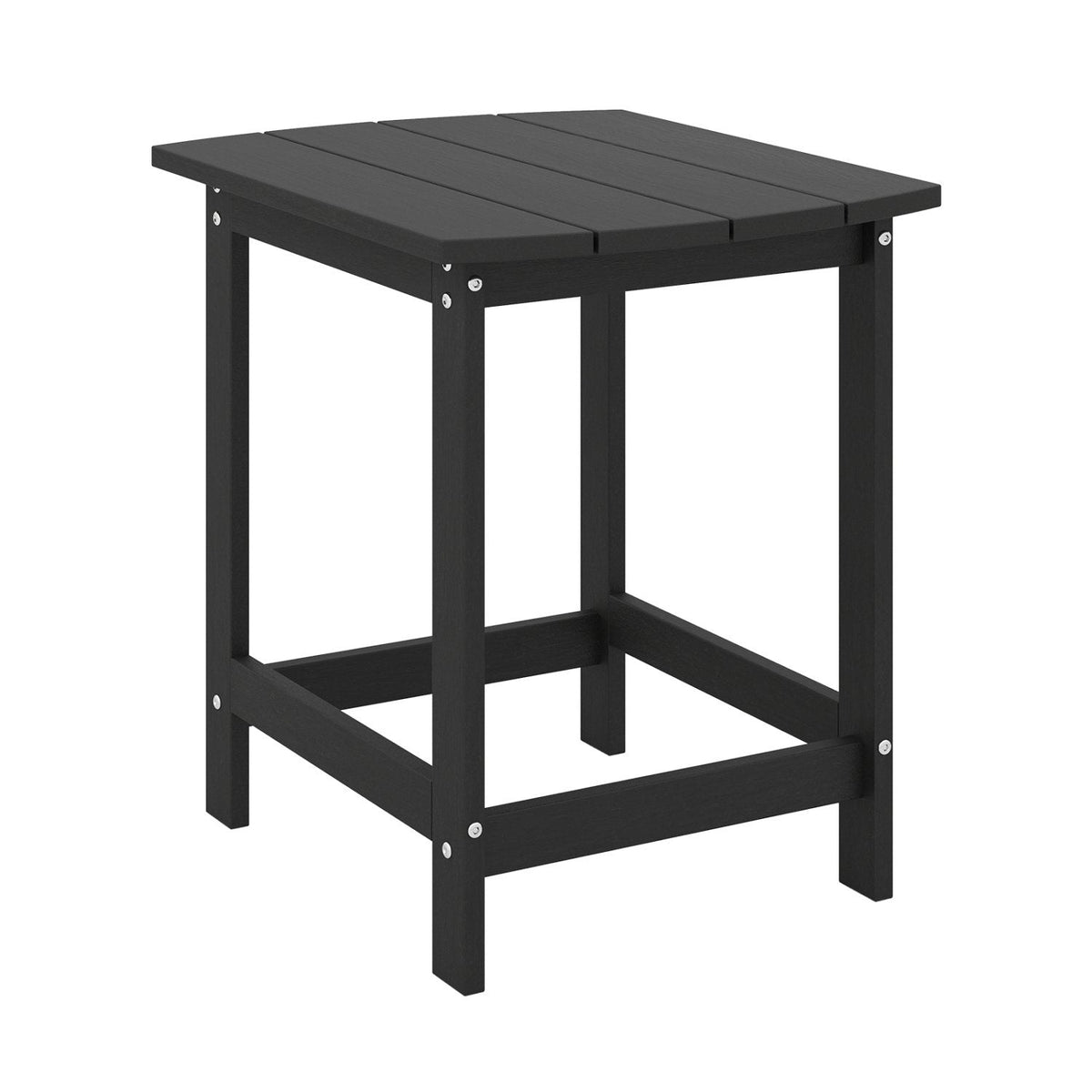 18 Inch Weather Resistant Side Table for Garden Yard Patio-Black