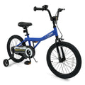 18 Inch Kids Bike with Kickstand and Removable Training Wheels, Navy
