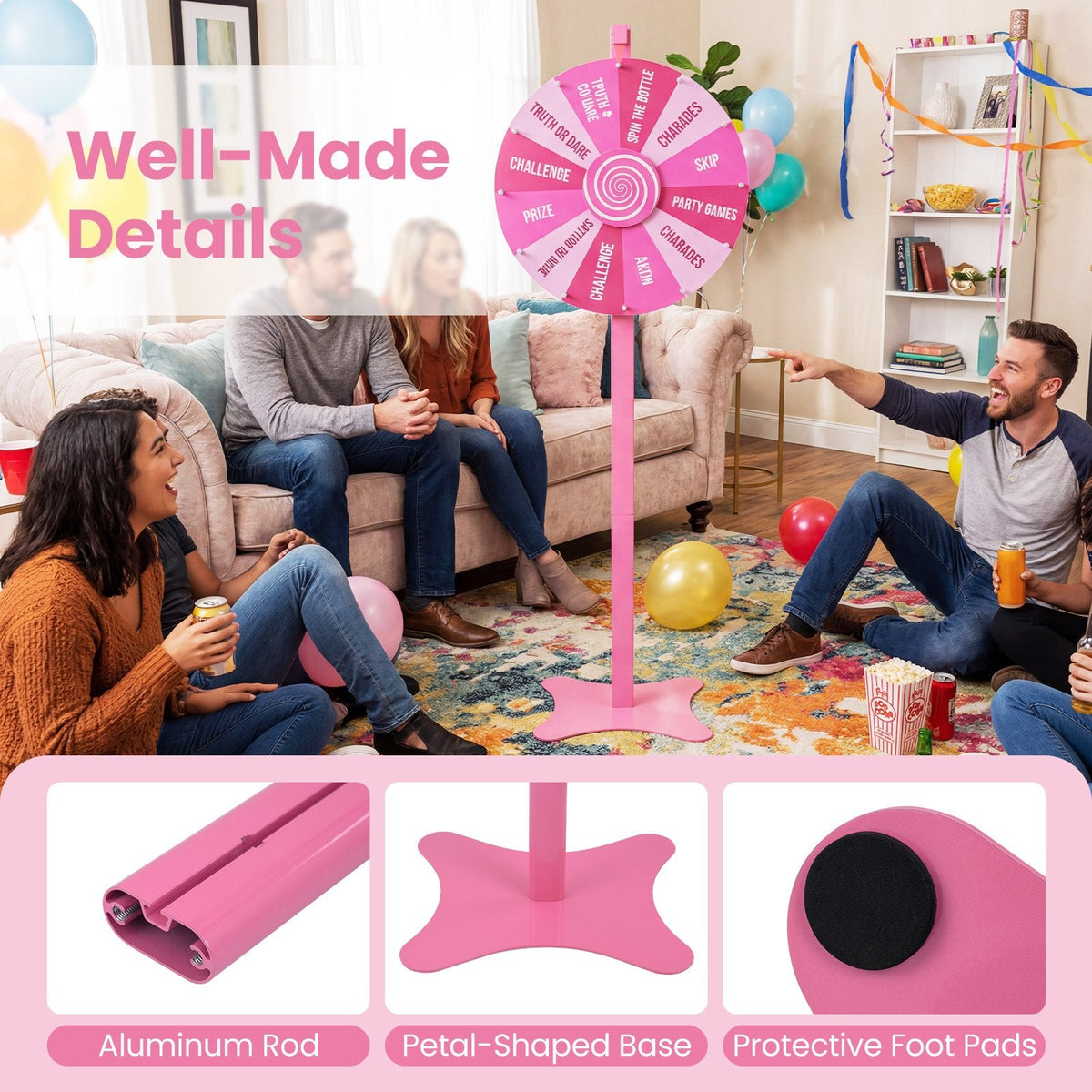 18 Inch Prize Wheel with Blackboard Marker and Eraser