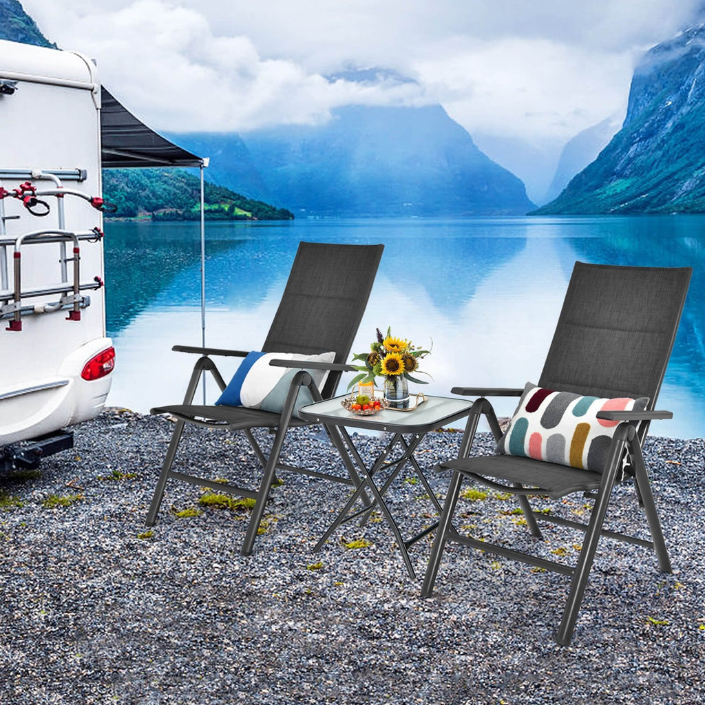 18 Inch Square Patio Bistro Table with Rustproof Frame [Best Seller in the US]