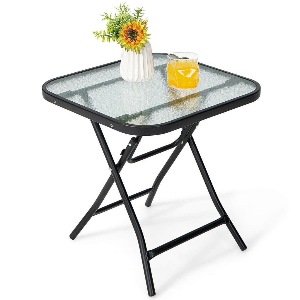 18 Inch Square Patio Bistro Table with Rustproof Frame [Best Seller in the US]