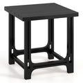 18 Inch Outdoor Adirondack Side Table with Slatted Surface-Black