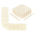 18 Pack Interlocking EVA Foam Floor Tiles with Boarders-Beige