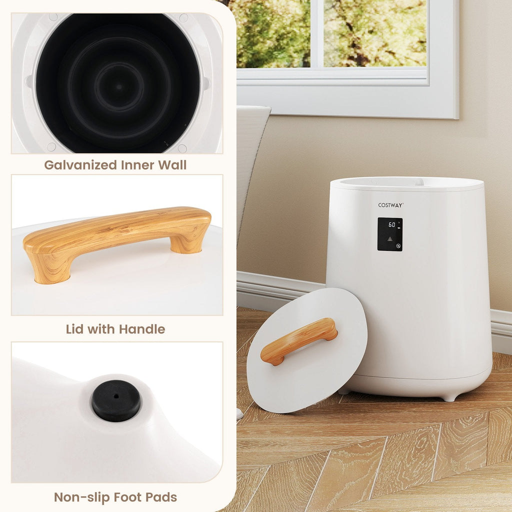 18L Large Towel Warmer with LED Display and Auto Shut off-White