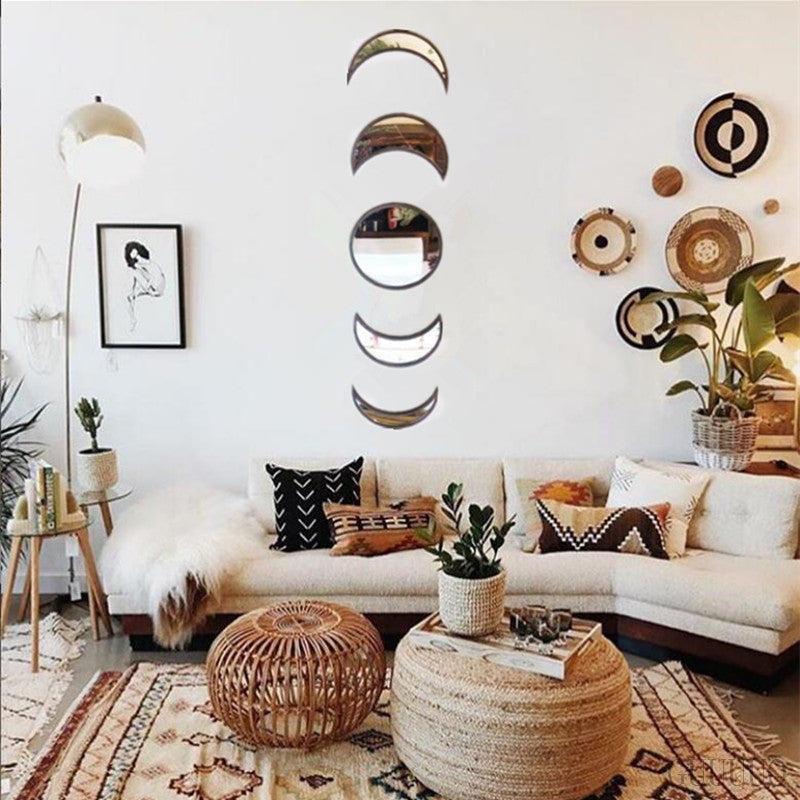 Moon Phase Wall Decorative Mirror