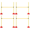 Dog Agility Training Equipment, 4 PCS Obstacle Course with Height Adjustable Jump Hurdle and Bag, Yellow