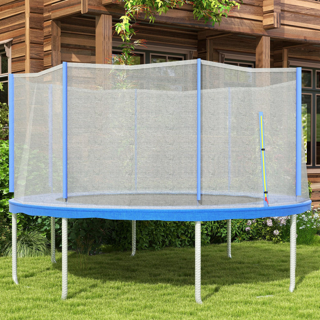 Trampoline Net Enclosure, Trampoline Netting Replacement with Zippered Entrance for 12ft Round Trampoline